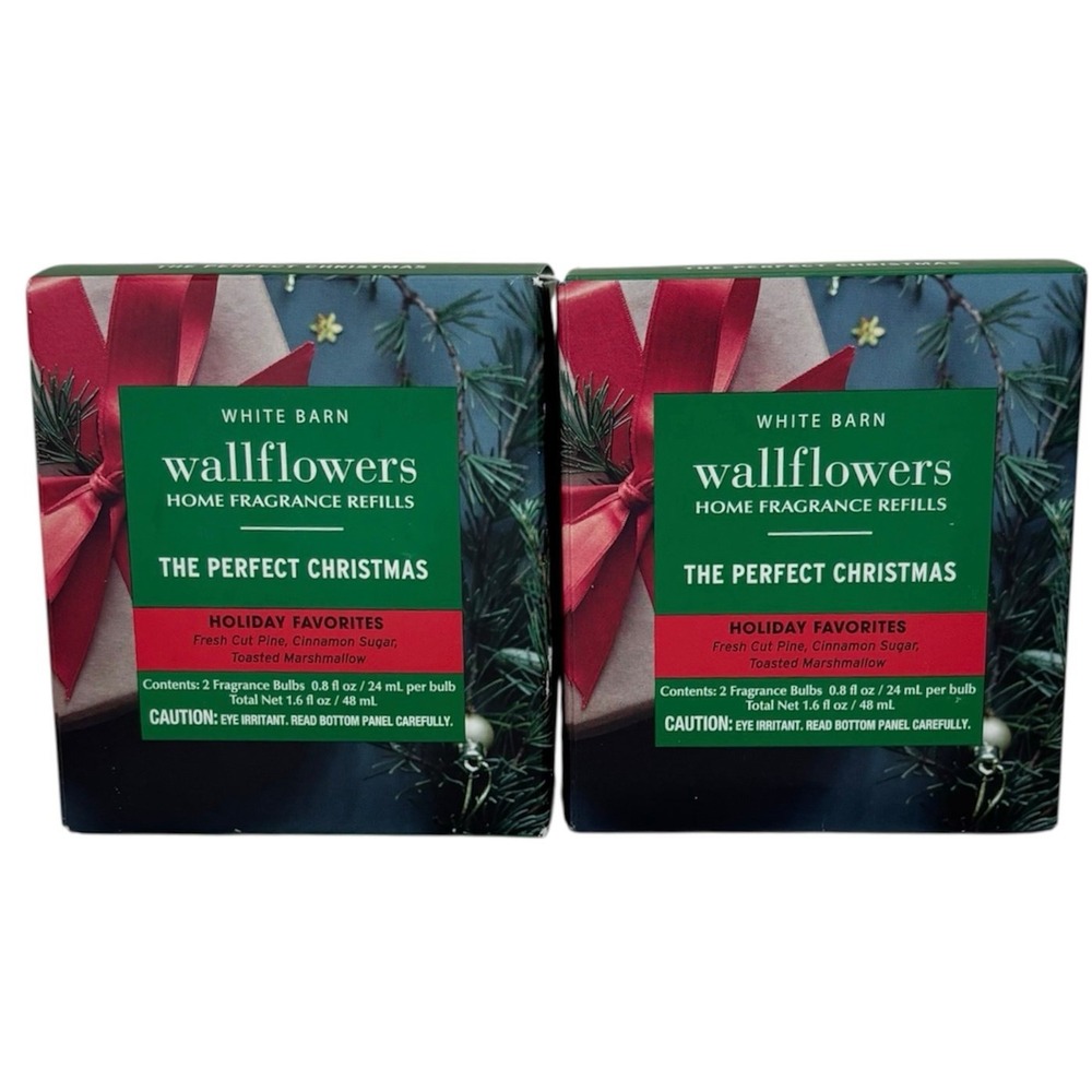 Bath & Body Works The Perfect Christmas Wallflowers Refill Lot of 4 New Holiday